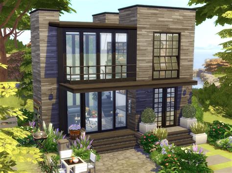 Simsational_Builds' Modern Black Tiny House - No CC