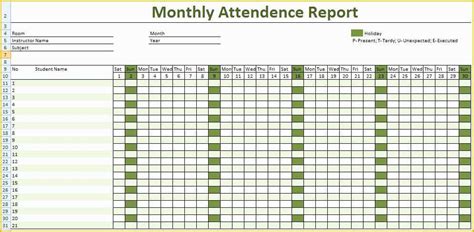 Time And Attendance Templates Free Of 36 General Attendance Sheet