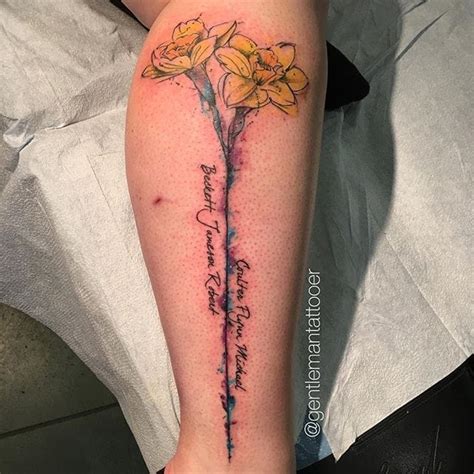 Tattoo Uploaded By Stacie Mayer • Abstract Watercolor Daffodil Tattoo