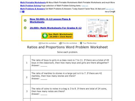 Proportional relationship word problems from adam von boltenstern on vimeo. Ratio And Proportion Word Problems Worksheet High School ...