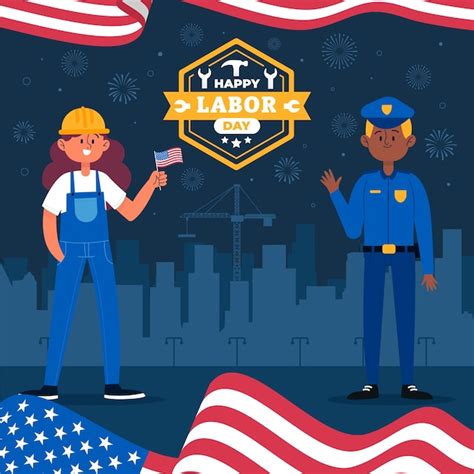 Free Vector Flat Illustration For Labor Day Celebration