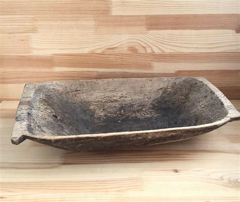 Rustic wooden dough bowl Antique wooden trough Wooden | Etsy | Handmade bowl, Wooden trough ...