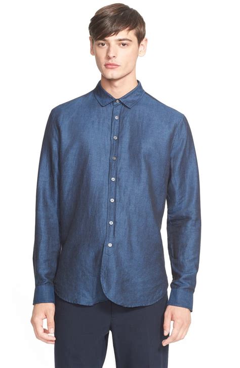 John Varvatos Collection Slim Fit Linen Shirt Nordstrom