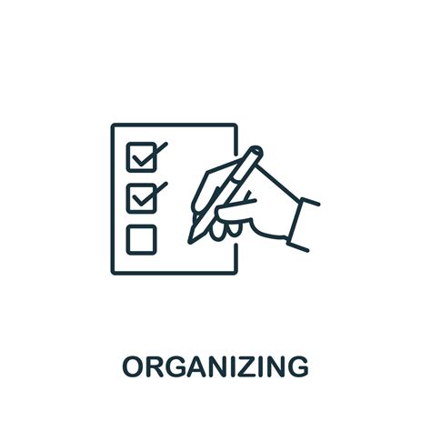 Organizining Icon From Life Skills Collection Simple Line Organizining