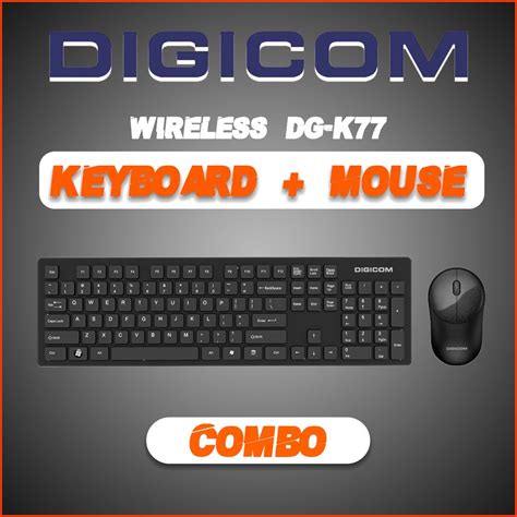 Digicom Wireless Keyboard Mouse Combo Dg K77 Itsupplies