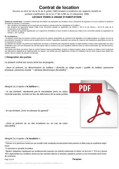 Contrat de bail meublé word contrat de bail non meublé word. Contrat De Bail Location Non Meuble - davidreed.co