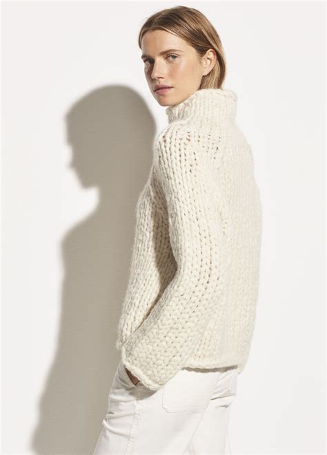 Chunky Knit Mock Neck For Women Vince Chunky Knit Sweaters For Women Mock Neck