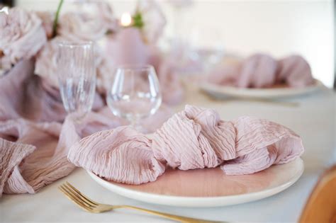 Nude Wedding Styling Napkins And Table Runner Wedding Decorations To