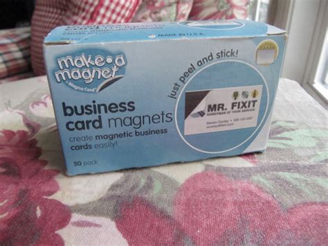 Printable magnetic business card, 10 cards in a sheet (5 sheets = 50 cards) paper card business cards custom business cards business cards with logo small business card business cards printed. Sew Many Ways...: Tool Time Tuesday...Magnetic Business ...
