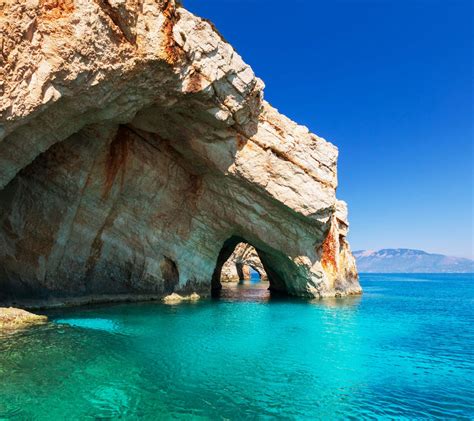 Unrealistic Sea Caves On Zakynthos Greece Beach Wallpapers