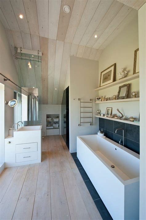 Diy bathroom ideas beadboard ceiling. 20 Wooden Ceilings Bathroom Ideas - Housely
