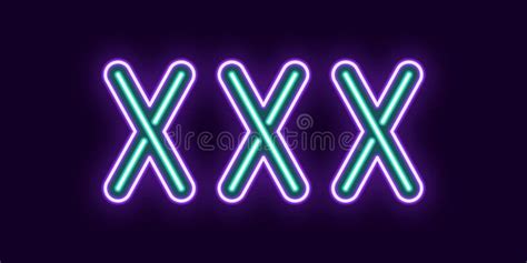 Neon Inscription Of Xxx Vector Illustration Stock Vector Illustration Of Sign Lettering