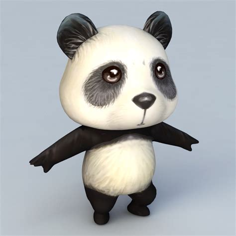 Cartoon Anime Panda 3d Model Download For Free