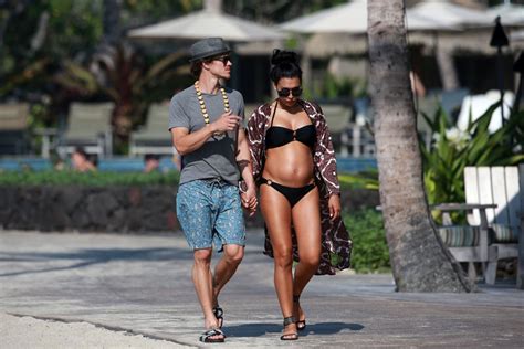 Pregnant NAYA RIVERA In Bikini Out And About In Hawaii HawtCelebs