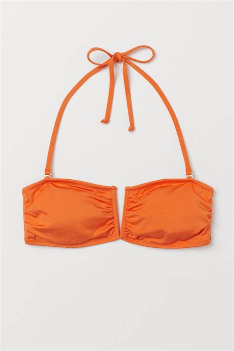 Bandeau Bikini Top Orange Ladies Handm In