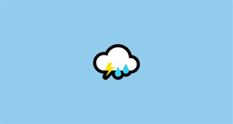 ⛈️ Nube Con Rayo Y Lluvia Emoji On Microsoft Windows 10 April 2018 Update