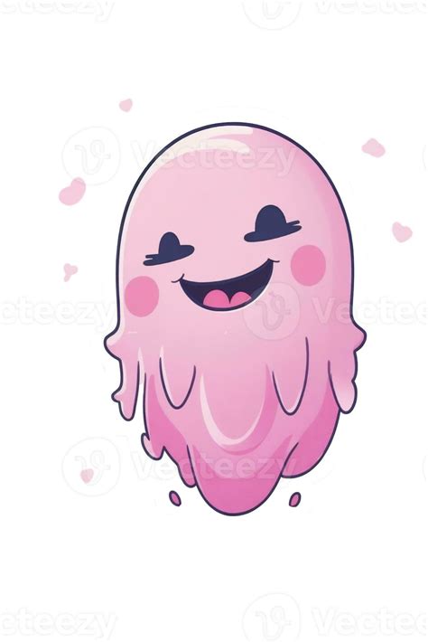 Little Pink Ghost Kawaii Art For Halloween 29324574 Stock Photo At Vecteezy