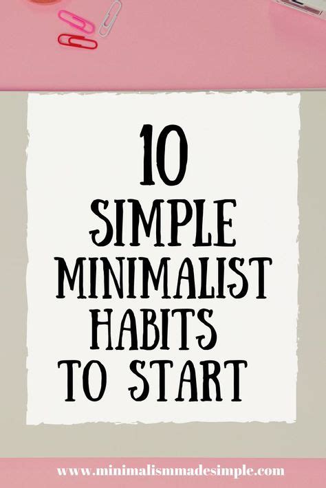 10 Minimalist Habits to Adopt Today in 2020 | Minimalist ...
