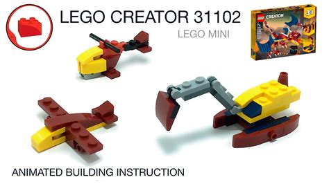 In the table below you will see all poe: Lego Mini Vehicles Tutorial - LEGO CREATOR 31102 ...