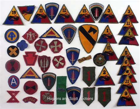 500 Wwii And Korean War Military Patches Rank Insignias And Ribbons