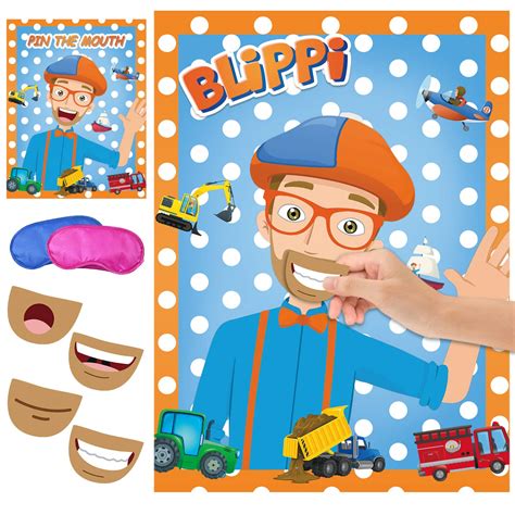 Buy Blippi Party Game Pin The Mouth On The Face English Teather