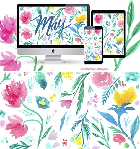 May Desktop Wallpaper — Jeanetta Gonzales Art And Design