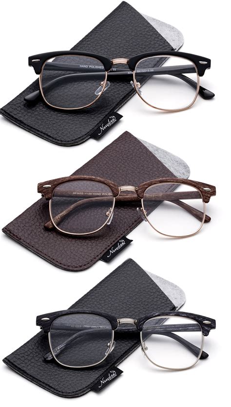 Newbee Fashion Clummaster Mens Half Frame Reading Glasses