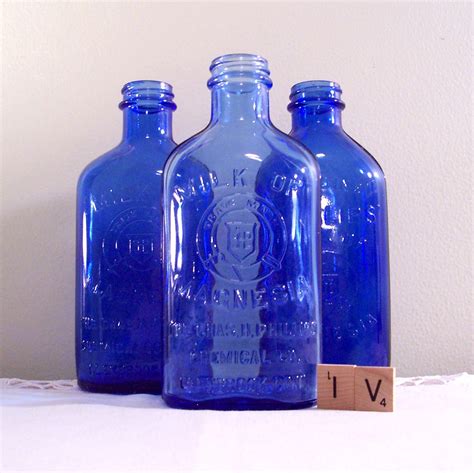 Cobalt Blue Glass Bottle Collection Milk Of Magnesia Flickr