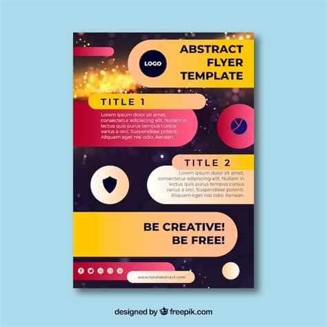 Free Abstract Flyer Template Nohatcc