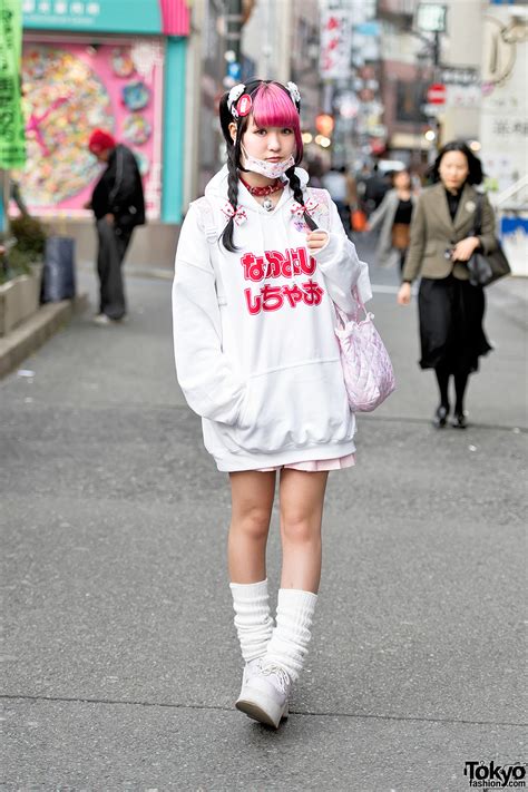 Pink Bangs Oversized Hoodie And Kawaii Fashion On The Street In Harajuku Tokyo Fashion