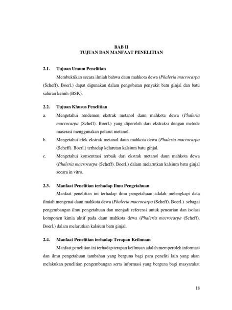 Manfaat penelitian manfaat teoritis : TUJUAN DAN MANFAAT PENELITIAN PDF.pdf