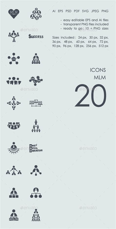 Mlm Icons By Palaudesign Graphicriver