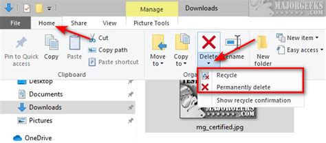 How To Delete A File Or Folder In Windows 10 Majorgeeks
