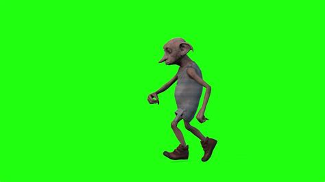 Harry Potter Movie Dobby Angry Walk 3d Animation Green Screen Video