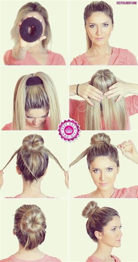 An Other Approach To Sock Bun Diy Hairstyles Hair Styles Easy