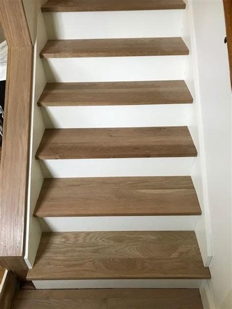 See more ideas about stairs, hardwood stairs, staircase. White Oak Stair Tread in 2020 | Oak stairs, White stair risers, White oak