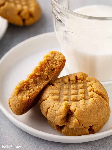 Easy Peanut Butter Cookies {only 5 Ingredients } Belly Full