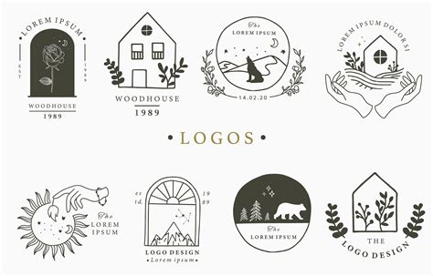 Logos Designed For The Woodhouse Museum Including Hand Drawn Images