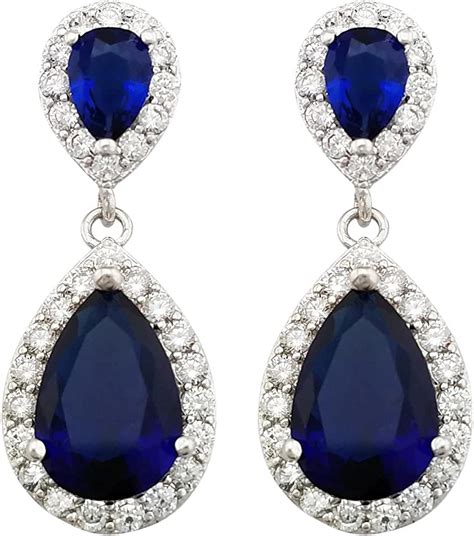 Amazon Co Uk Royal Blue Earrings Jewellery