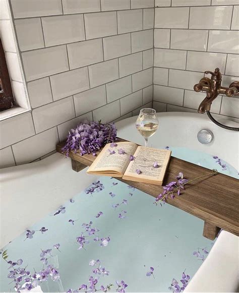 lavendar bath in 2021 bath aesthetic spa aesthetic floral bath