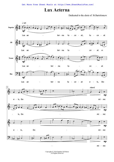 lux aeterna elgar sheet music