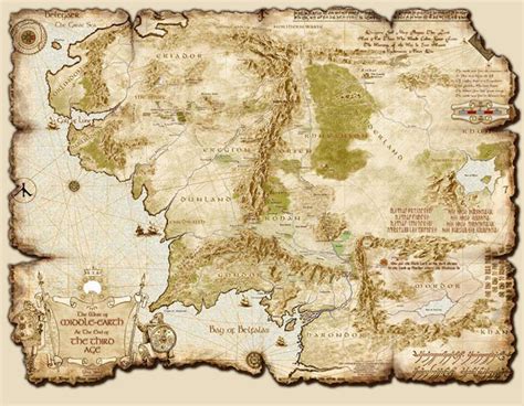 Middle Earth Third Age Map Brande Susannah