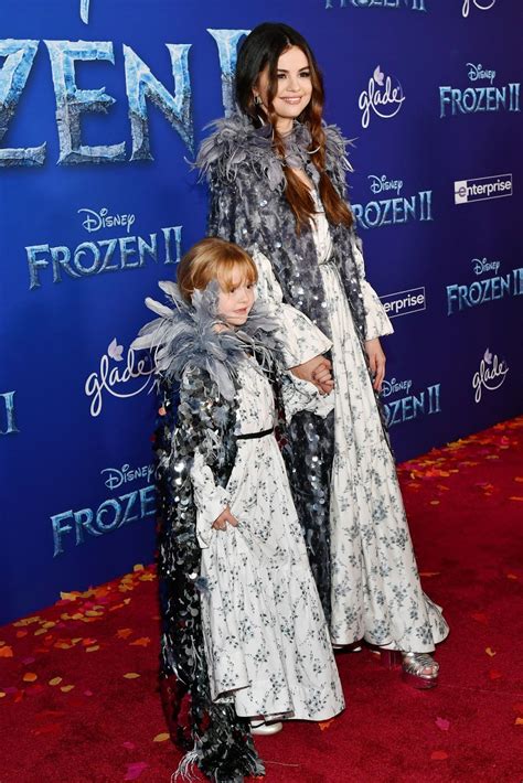 Selena Gomez Twins With Six Year Old Sister At The Frozen Ii Premiere In Hollywood