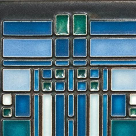 Frank Lloyd Wright Skylight Tile Turquoise Etsy