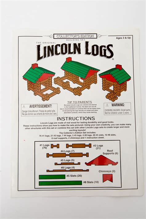 Collectors Edition Original Lincoln Logs Building Set Ebth