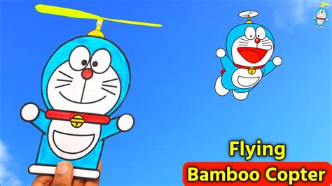How To Make Doraemon Flying Bamboo Copter Homemade Flying Bamboo