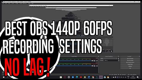 Best Obs Recording Settings For P Fps No Lag Youtube