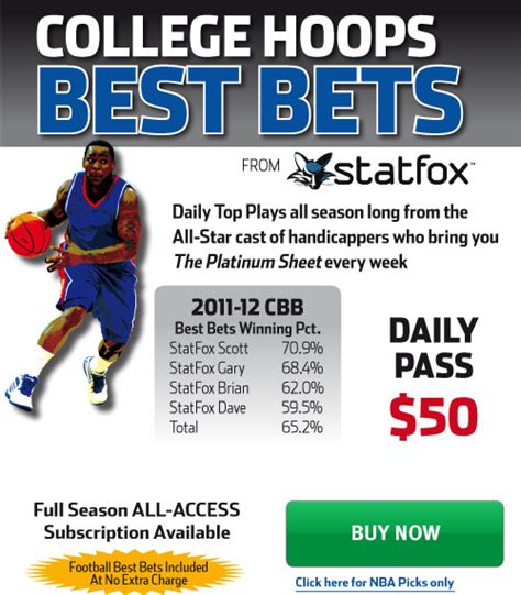 Who should you bet on tonight? StatFox Sports > Basketball Best Bets > Basketball > NCAA ...