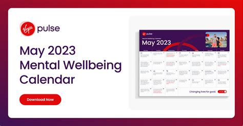 May 2023 Mental Wellbeing Calendar Virgin Pulse