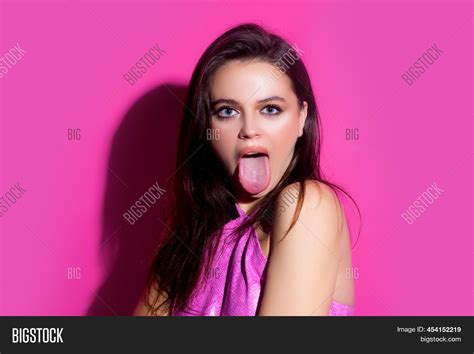 Woman Shows Tongue Image And Photo Free Trial Bigstock